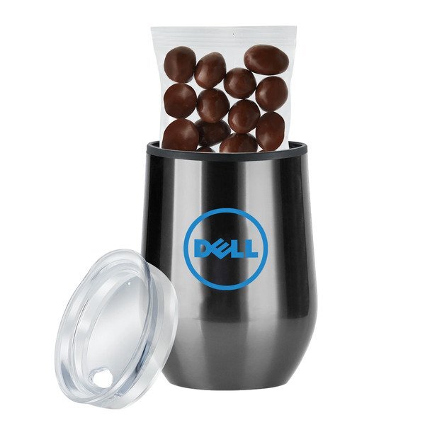 Milk Chocolate Almonds & Stemless Wine Tumbler Gift Set