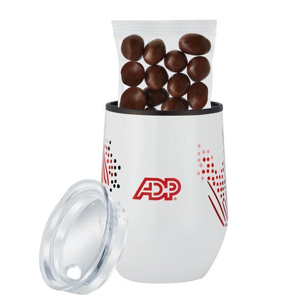 Milk Chocolate Almonds & Stemless Wine Tumbler Gift Set