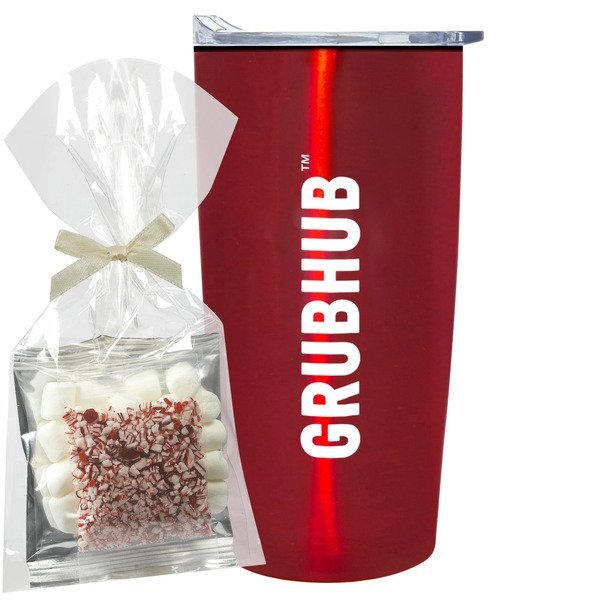 Hot Chocolate Mug Stuffer & Straight Tumbler w/ Plastic Liner Gift Set