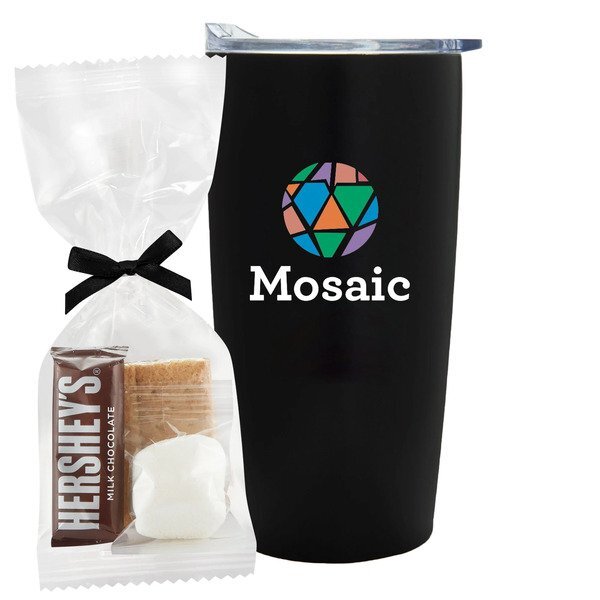 S'mores Kit & Straight Tumbler w/ Plastic Liner Gift Set