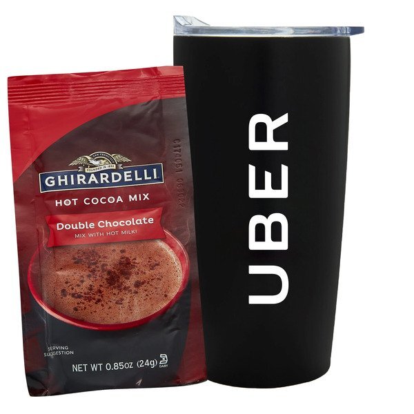 Ghirardelli® Hot Chocolate & Straight Tumbler w/ Plastic Liner Gift Set