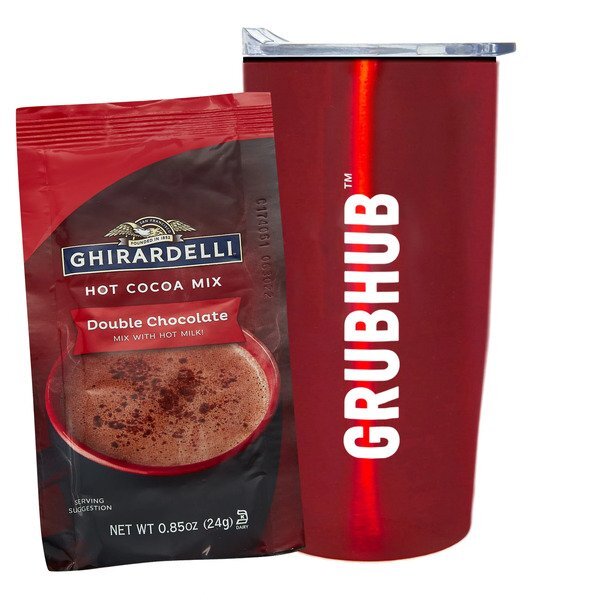 Ghirardelli® Hot Chocolate & Straight Tumbler w/ Plastic Liner Gift Set