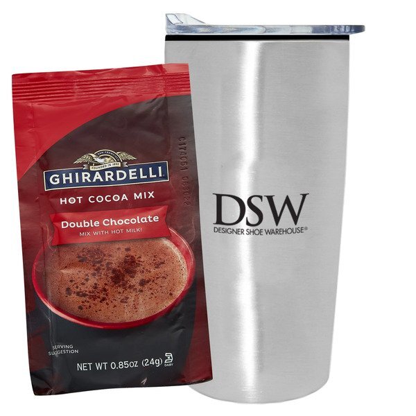 Ghirardelli® Hot Chocolate & Straight Tumbler w/ Plastic Liner Gift Set