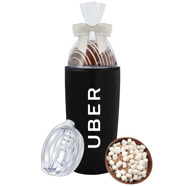 Classic Milk Hot Chocolate Bomb & Straight Tumbler w/ Plastic Liner Gift Set