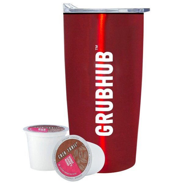 Coffee Pods & Straight Tumbler w/ Plastic Liner Gift Set