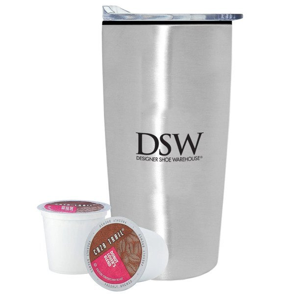 Coffee Pods & Straight Tumbler w/ Plastic Liner Gift Set