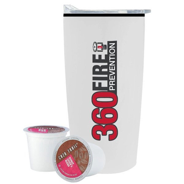 Coffee Pods & Straight Tumbler w/ Plastic Liner Gift Set