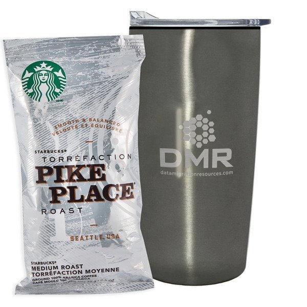 Starbucks® Pike Place Ground Coffee & Straight Tumbler w/ Liner Gift Set