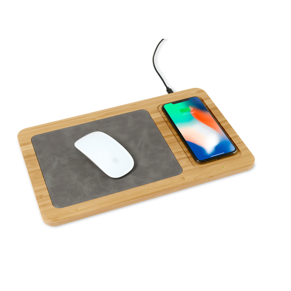 Auden Bamboo Wireless Charging Mouse Pad