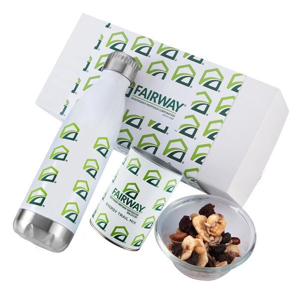 Energy Trail Mix & Vacuum Insulated Bottle Pick Me Up Gift Set