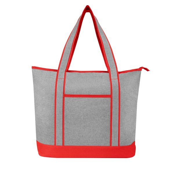 Harborside Heathered Polyester Cooler Tote Bag - CLOSEOUT!