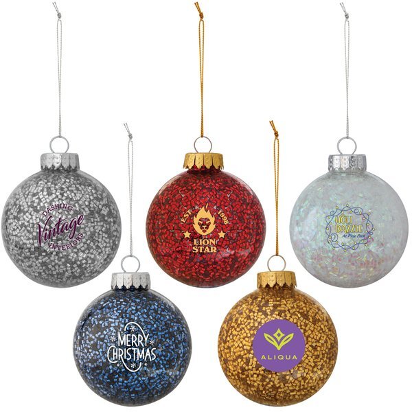 Holiday Glitz Plastic Ornament