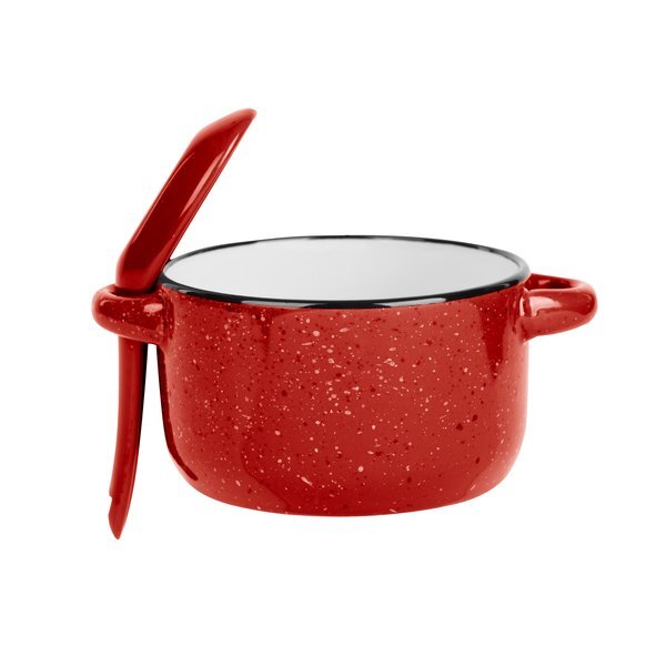 Campfire Ceramic Speckled Soup Mug w/ Spoon, 12oz.