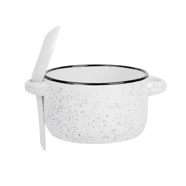 Campfire Ceramic Speckled Soup Mug w/ Spoon, 12oz.
