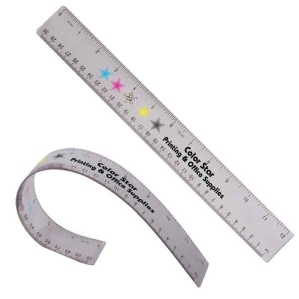 Flexible Plastic Ruler, 12"