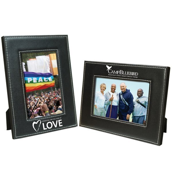 Leatherette Stitched Photo Frame, 5" x 7"