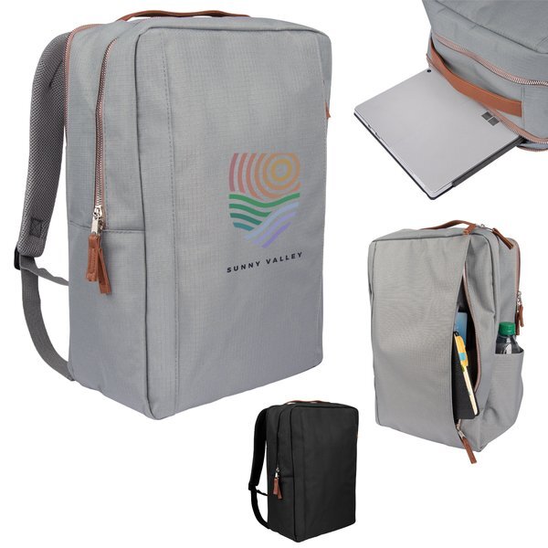 Corporate Structure Polyester Dobby Laptop Backpack