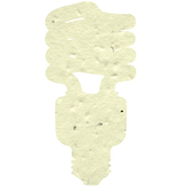CFL Bulb Seed Paper Shape w/ Bookmark