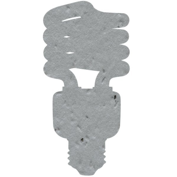 CFL Bulb Seed Paper Shape w/ Bookmark