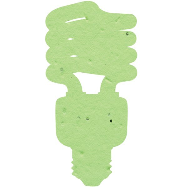 CFL Bulb Seed Paper Shape w/ Bookmark
