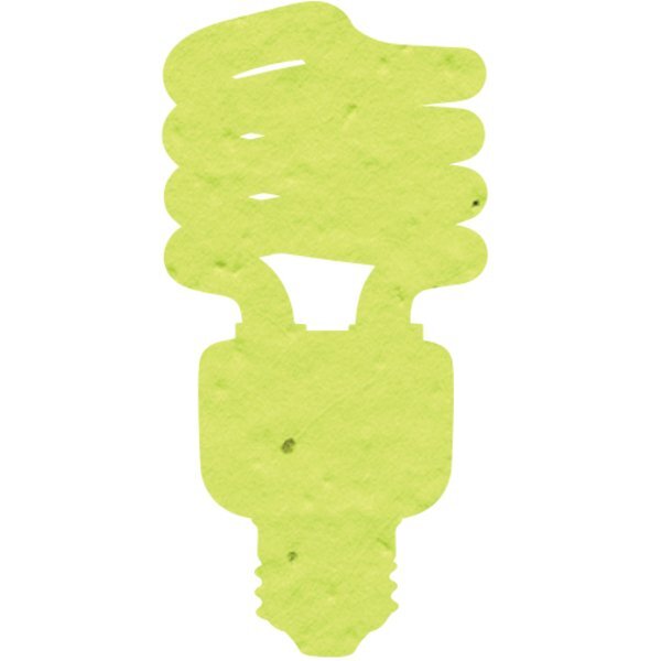 CFL Bulb Seed Paper Shape w/ Bookmark