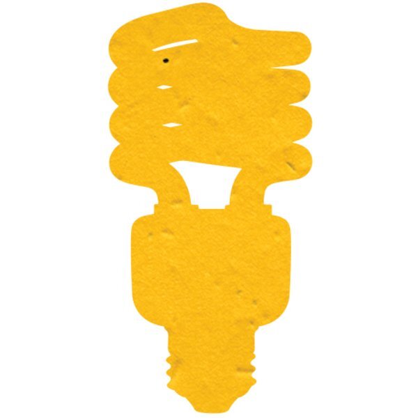 CFL Bulb Seed Paper Shape w/ Bookmark