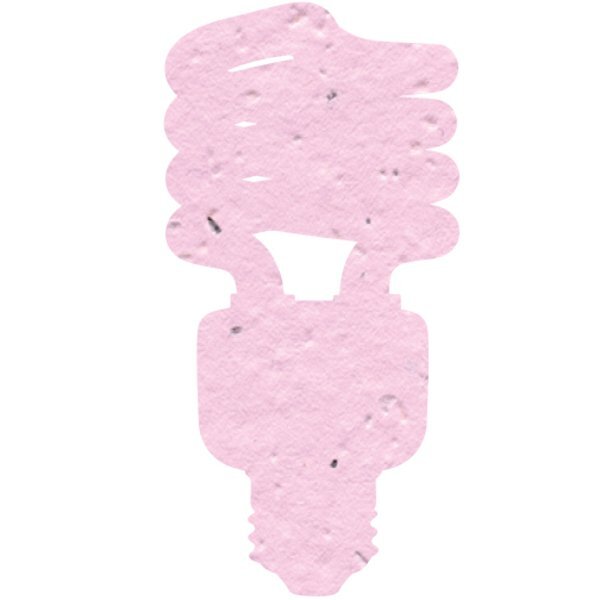 CFL Bulb Seed Paper Shape w/ Bookmark