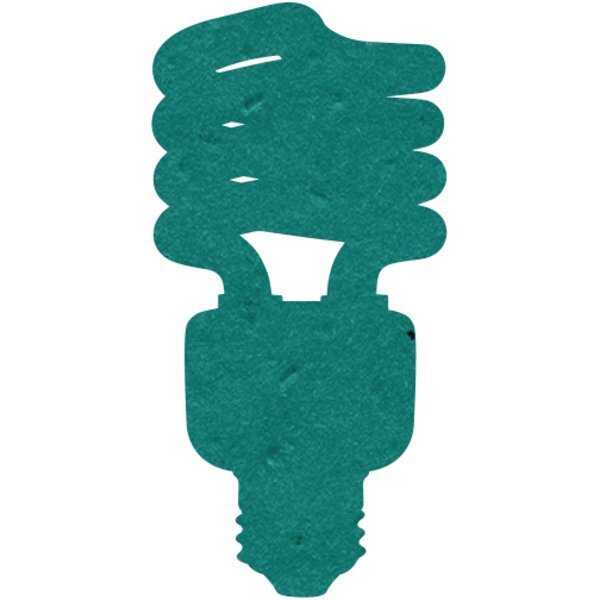 CFL Bulb Seed Paper Shape w/ Bookmark