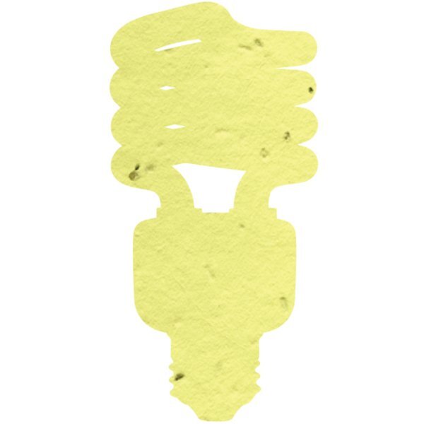 CFL Bulb Seed Paper Shape w/ Bookmark