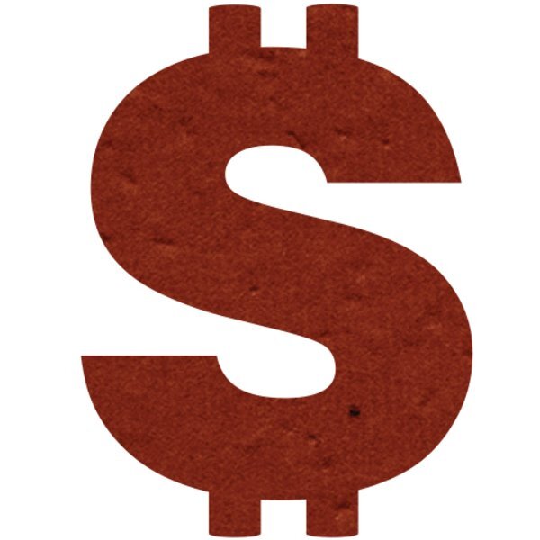 Dollar Sign Seed Paper Shape w/ Bookmark