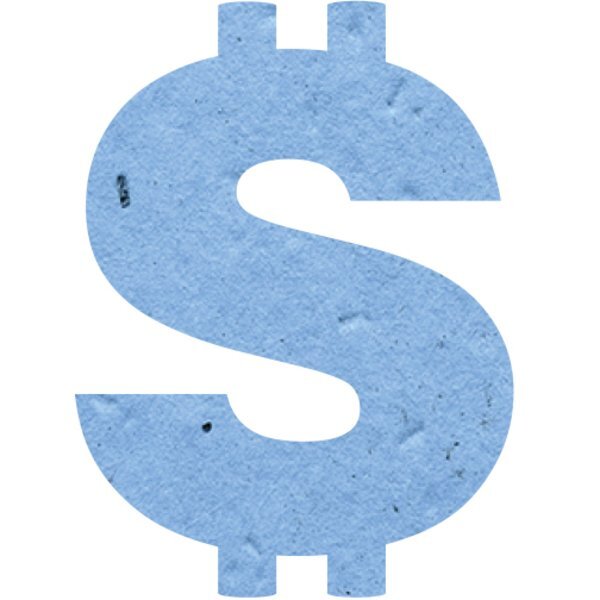 Dollar Sign Seed Paper Shape w/ Bookmark