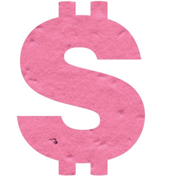 Dollar Sign Seed Paper Shape w/ Bookmark