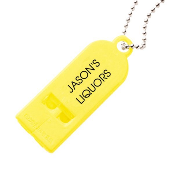 Two Tone Whistle w/ Beaded Chain