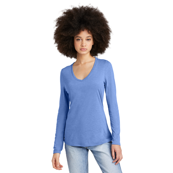 District® Perfect Tri® Long Sleeve Ladies' V-Neck Tee