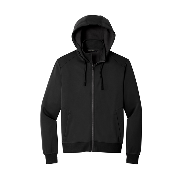 Port Authority® Polyester Smooth-Faced Fleece Hooded Men's Jacket