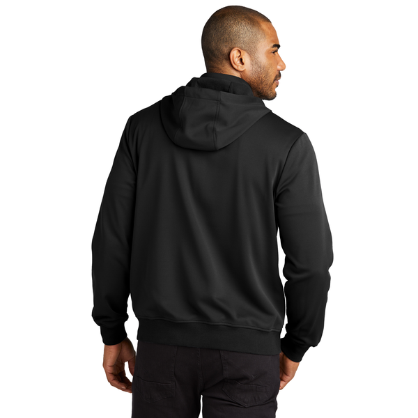 Port Authority® Polyester Smooth-Faced Fleece Hooded Men's Jacket