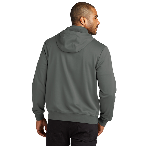 Port Authority® Polyester Smooth-Faced Fleece Hooded Men's Jacket