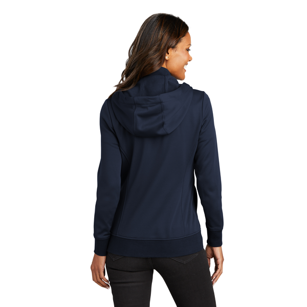 Port Authority® Polyester Smooth-Faced Fleece Hooded Ladies' Jacket