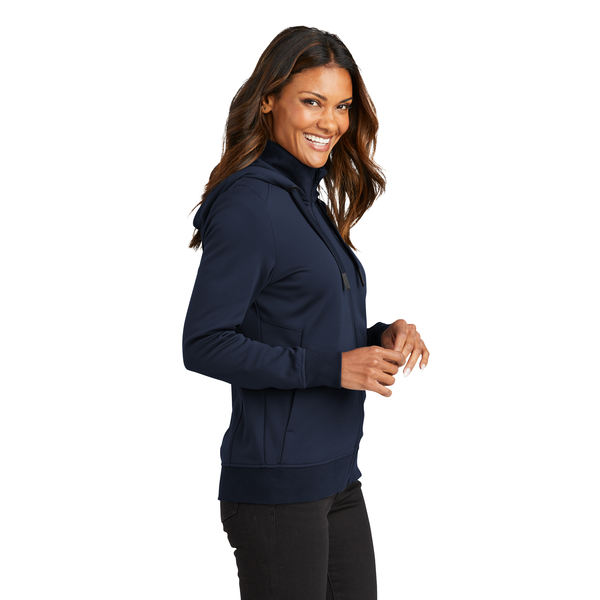 Port Authority® Polyester Smooth-Faced Fleece Hooded Ladies' Jacket
