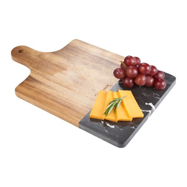 Black Marble & Wood Cutting Board