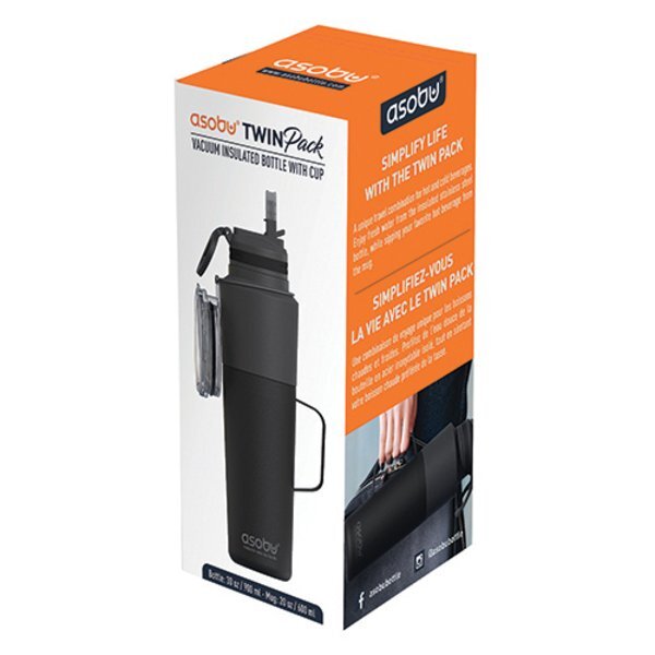 Asobu® Twin Pack Insulated Stainless Steel Bottle & Travel Mug, 30oz.