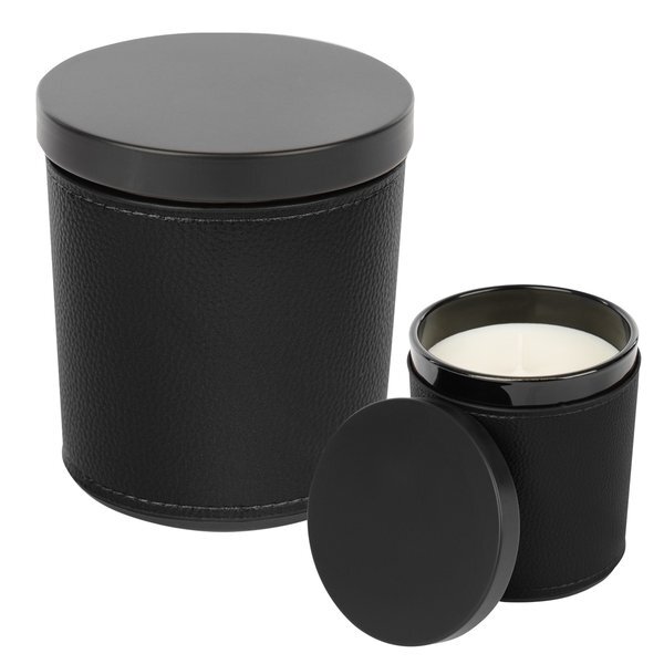 Vanilla Scented Candle w/ Leatherette Sleeve