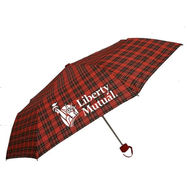 Pocket Plaid Umbrella, 42" Arc