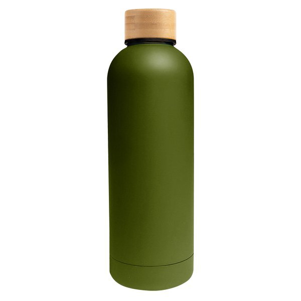 Blair Stainless Steel Bottle w/ Bamboo Lid, 17oz.