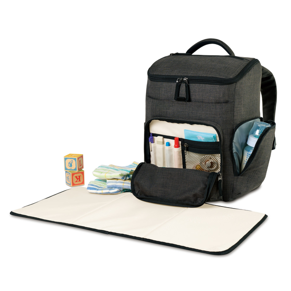 Reagan Heather Poly Diaper Backpack