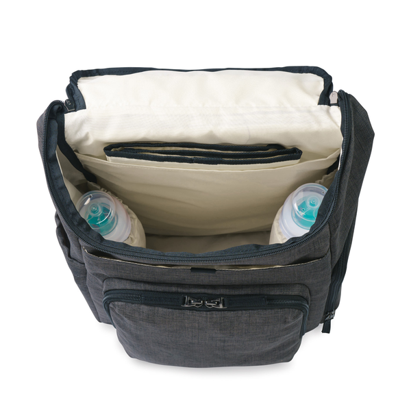 Reagan Heather Poly Diaper Backpack