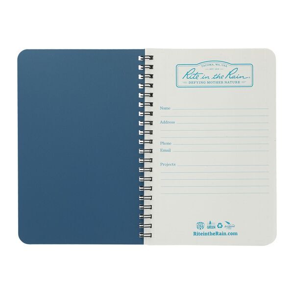 Rite in the Rain® Side Spiral Notebook, 4-3/5" x 7"