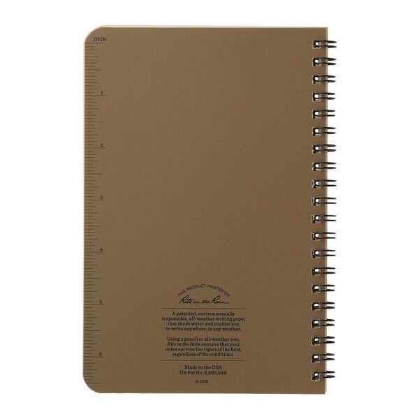 Rite in the Rain® Side Spiral Notebook, 4-3/5" x 7"