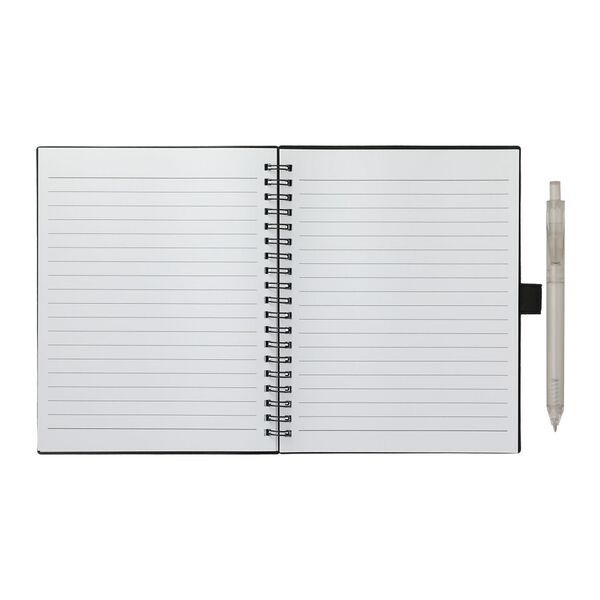 FSC® Recycled Spiral Notebook w/ rPET Pen, 5-1/2" x 7"