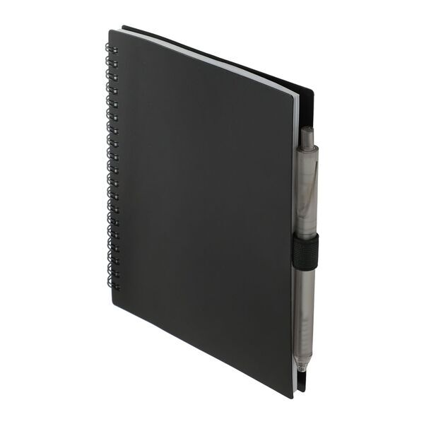 FSC® Recycled Spiral Notebook w/ rPET Pen, 5-1/2" x 7"